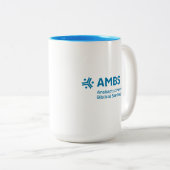 Two-tone mug with AMBS logo (Devant droit)