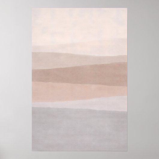 Two-Tone Neutral Abstract Minimal Modern Horizon Poster (Voorkant)