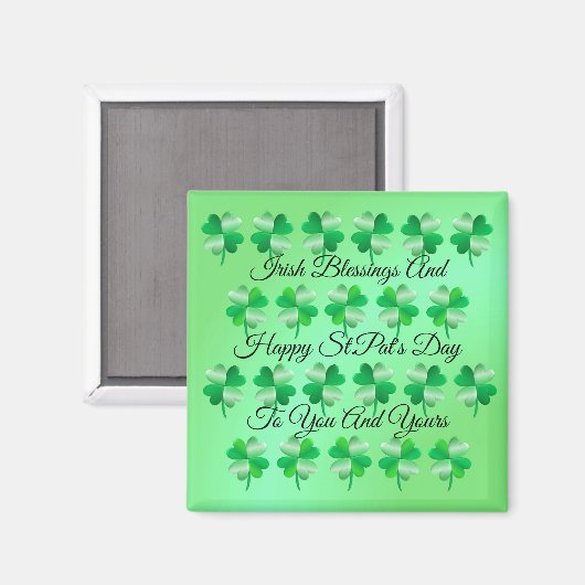 Two Tone Shamrocks Magneet (Voorkant / Achterkant)