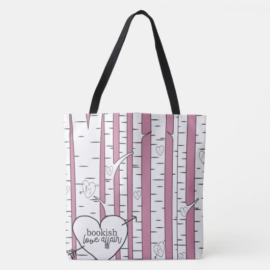 Two Toned Bookish Love Affair Canvas tas (Voorkant)