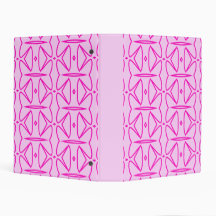 Two Toned Pink Pattern Avery Mini Binder