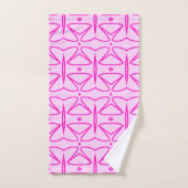 Two Toned Pink Pattern Bath Towel (Serviette à main)