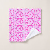 Two Toned Pink Pattern Bath Towel (Gant de toilette)