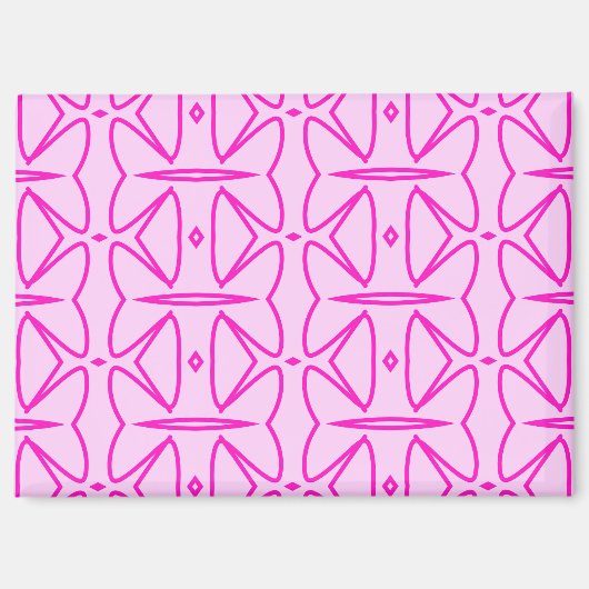Two Toned Pink Pattern Magnet (Recto)