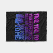 Two, Too, To Two Cupcakes Does Not Sound Like Too Fleece Deken (Voorkant (Horizontaal))