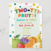 TWO-TTI FRUTTI 2e anniversaire Invitation (Devant / Derrière)
