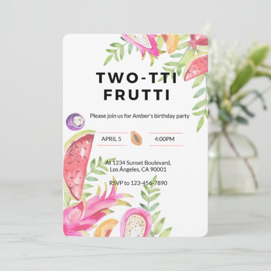 TWO-TTI FRUTTI Anniversaire - 2e carte de naissanc (Debout devant)