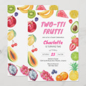 Two-tti Frutti Birthday Invitation (Devant / Derrière)