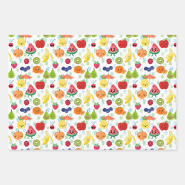 Two-tti Frutti Cutie Fruit 2e verjaardagsfeestje Inpakpapier Vel