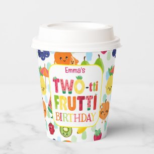 Two-tti Frutti Cutie Fruit 2e verjaardagsfeestje Papieren Bekers