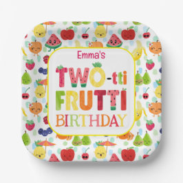 Two-tti Frutti Cutie Fruit 2e verjaardagsfeestje Papieren Bordje