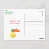 TWO-tti Frutti Cuties 2de verjaardag Tropisch frui Briefkaart (Achterkant)