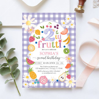 Two-tti Frutti Twotti Fruit Tropical 2nd Birthday  Kaart