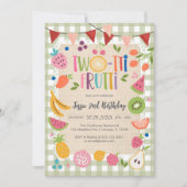 Two-tti Frutti Twotti Fruit Tropical 2nd Birthday  Kaart (Voorkant)
