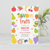 Two-tti Frutti Twotti Fruit Tropical 2nd Birthday  Kaart (Staand voorkant)