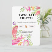 TWO-TTI FRUTTI Verjaardags- Meisjes 2e verjaardags Kaart (Staand voorkant)