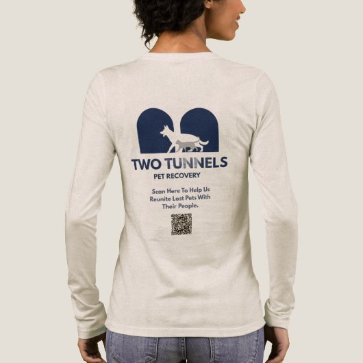 Two Tunnels Women's Long Sleeve  Tri-Blend Shirt (Achterkant)