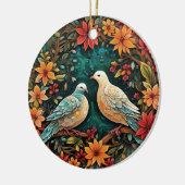 Two Turtle Doves Keramisch Ornament (Links)