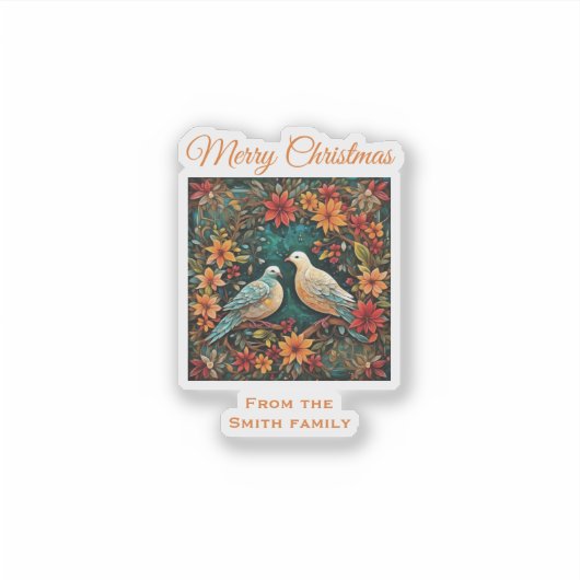Two Turtle Doves Sticker (Voorkant)