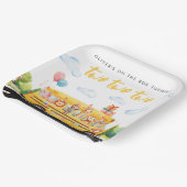Two Two Two School Bus Square Paper Plate Papieren Bordje (Gebogen)