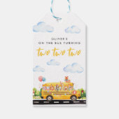 Two Two Two Schoolbus Cadeaulabel (Voorkant)
