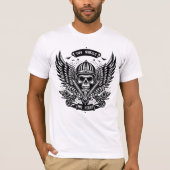 Two Wheels One Heart Biker T-shirt (Voorkant)