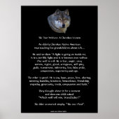 TWO WOLVES CHEROKEE TALE Art Poster (Devant)