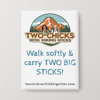 TwoChicks Rectangular Button (Walk Softly)
