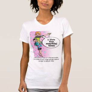 Twofer T - shirts - Polka Dot Martini Diva
