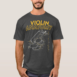 twoset violine anatomische tekendiagonaal t-shirt