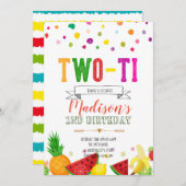 TwoTi Fruiti Deuxième invitation à l'anniversaire (Devant / Derrière)