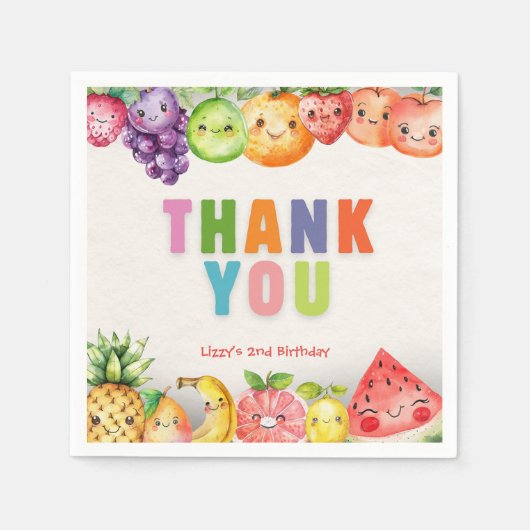 Twotti Fruit Thema Dank u wel Servet (Voorkant)