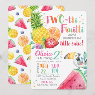 Twotti Fruitt Birthday Uitnodiging