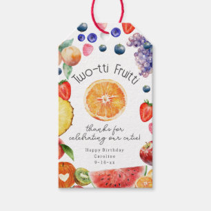 Twotti Fruitti Cutie Fruit Birthday Hartelijk dank Cadeaulabel