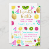 TWOtti Fruitti Invitation d'anniversaire (Devant / Derrière)
