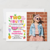 TWOtti Frutti 2e Invitation anniversaire avec phot (Devant)