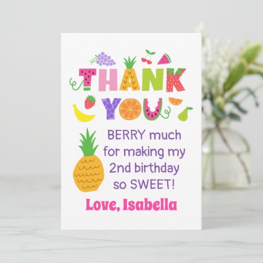 TWOtti Frutti Anniversaire Fête Appartement Merci (Debout devant)