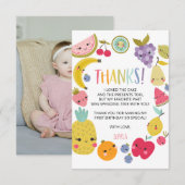 Twotti Frutti Carte de remerciements d'anniversair (Devant / Derrière)