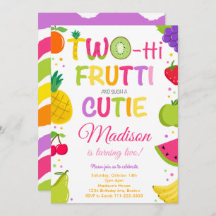 Twotti Frutti Cutie 2e Invitation anniversaire