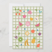 Twotti Frutti Fruit 2nd Birthday Invitation Kaart (Achterkant)