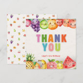 Twotti Frutti Fruit Thema Dankkaart Bedankkaart (Voorkant / Achterkant)