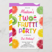 Twotti Frutti Invitation d'anniversaire (Devant / Derrière)
