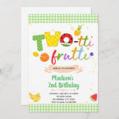 TWOtti Frutti Invitation d'anniversaire (Devant / Derrière)