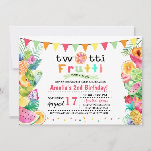 Twotti Frutti Kinderen Aanwezigheid Kaart (Voorkant)