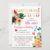 Twotti Frutti Luau Invitation de fête d'anniversai (Devant)