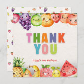 Twotti Frutti Thème Carte de remerciements (Devant / Derrière)