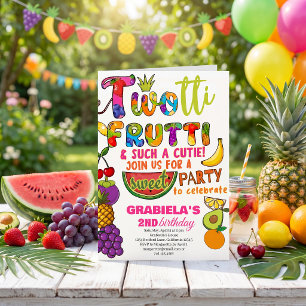 TWOtti Frutti Tropisch fruit 2e meisjes verjaardag Kaart