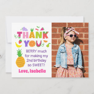TWOtti Frutti Verjaardagsfoto Dank u kaart