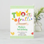 TWOtti Frutti verjaardagsuitnodiging Kaart (Staand voorkant)