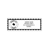 TX notaris openbare zelfinkende rubberen stempel (Design)